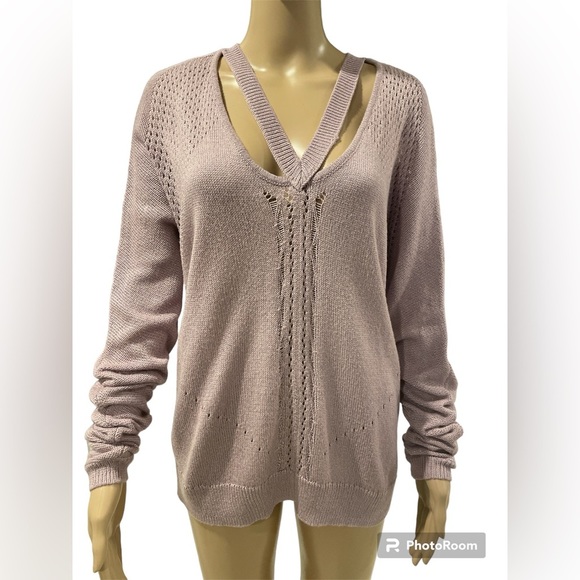 New York & Company pink sparkly sweater size M - Picture 2 of 5